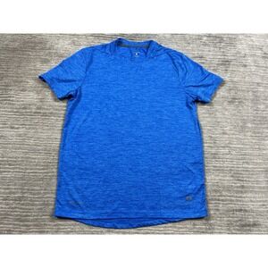 Layer 8 Shirt Mens Small Blue Short Sleeve Qwick Dry Polyester Athletic